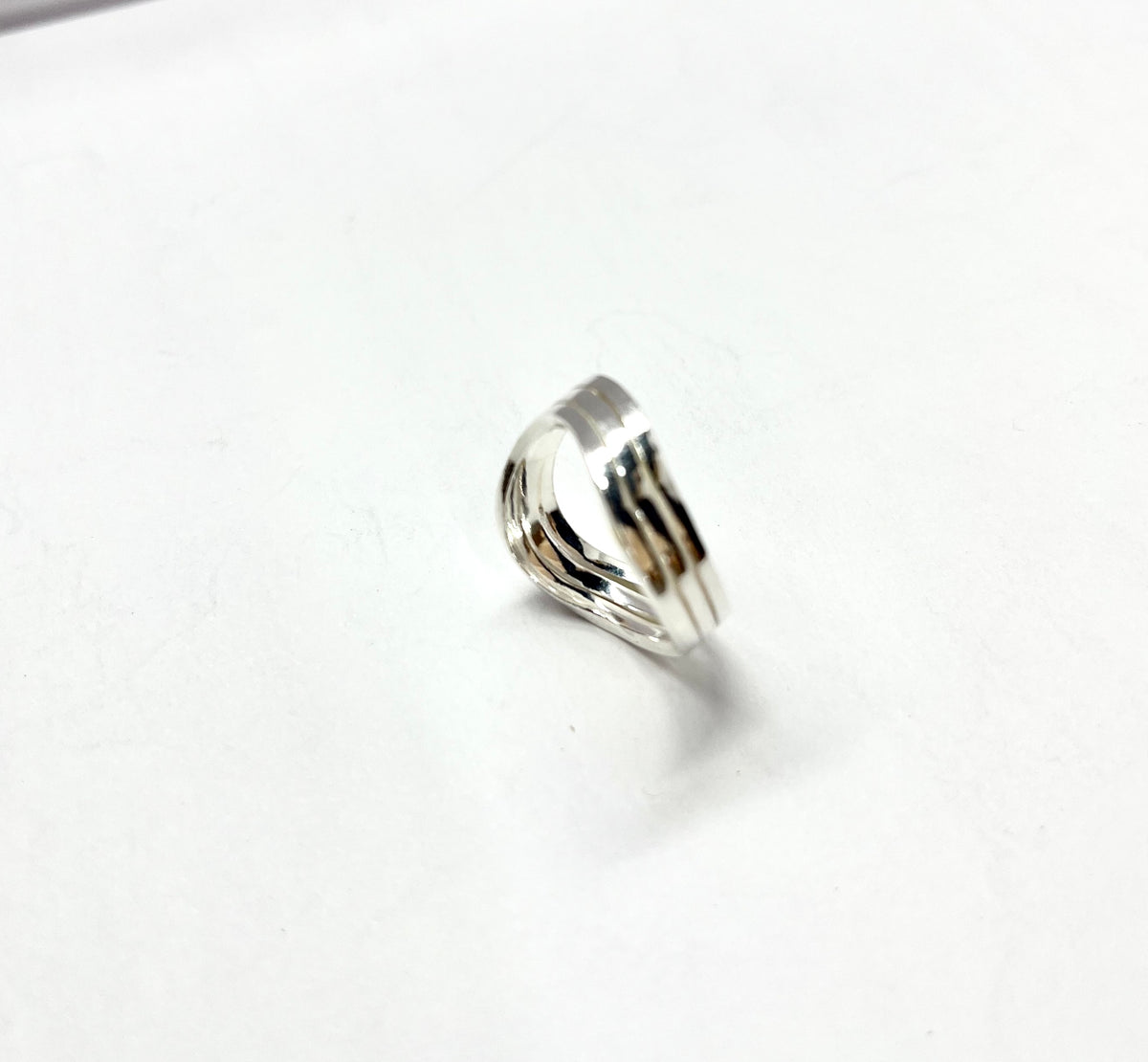 Silver Wave Ring (three lines)