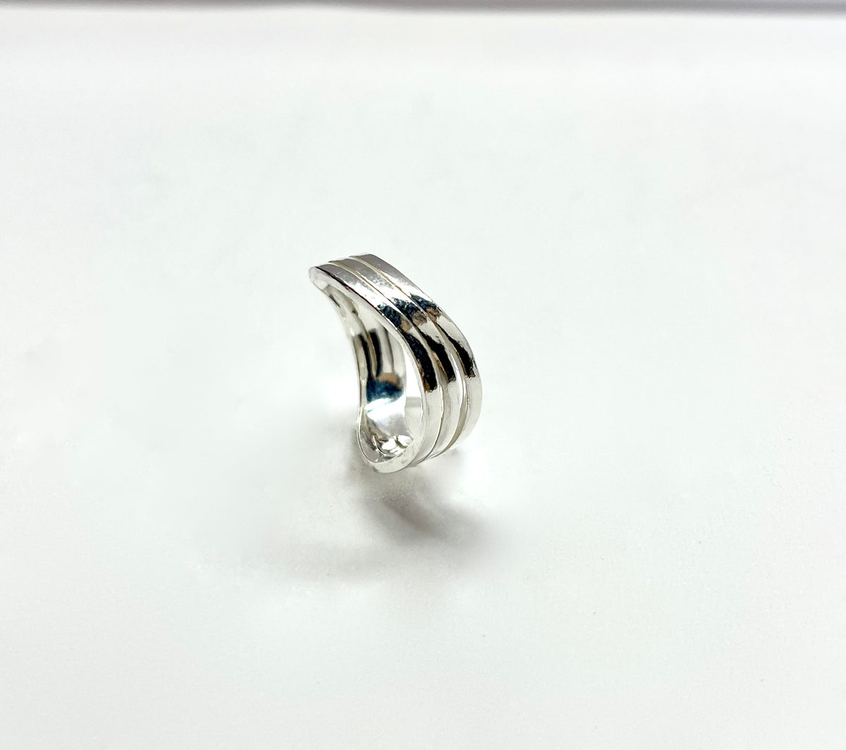 Silver Wave Ring (three lines)