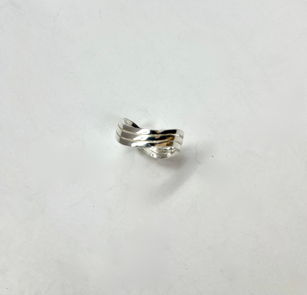 Silver Wave Ring (three lines)
