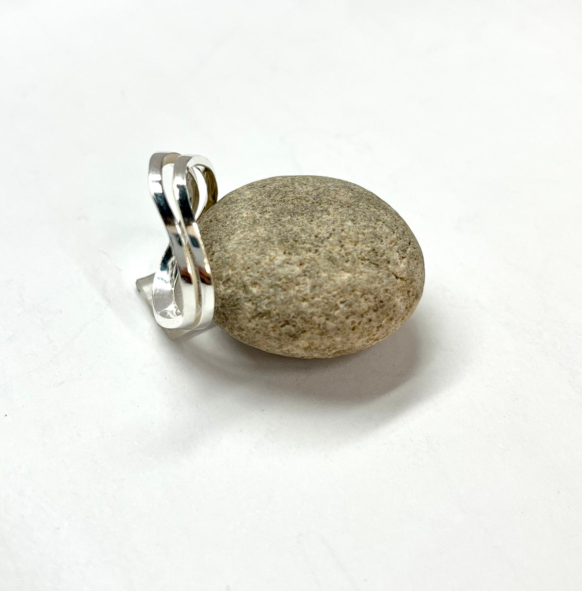 Silver Flow Ring (two lines )